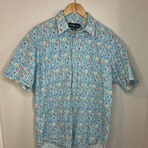 Polo by Ralph Lauren Men's Blue Floral Shirt